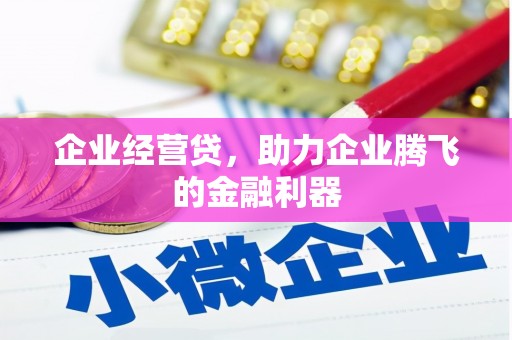 大竹企业经营贷，助力企业腾飞的金融利器