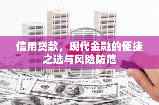 大竹信用贷款，现代金融的便捷之选与风险防范